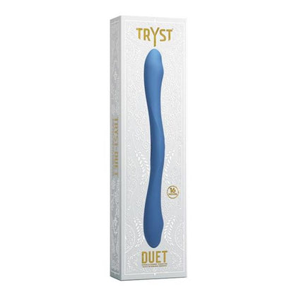 Velv'or Tryst Duet Double-Ended Vibrator Model TD-51 for Couples, with Remote Control, Periwinkle Blue