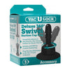 Vac-U-Lock Deluxe 360 Degree Swivel Suction Cup Plug - Versatile Hands-Free Pleasure Enhancer for All Genders - Black