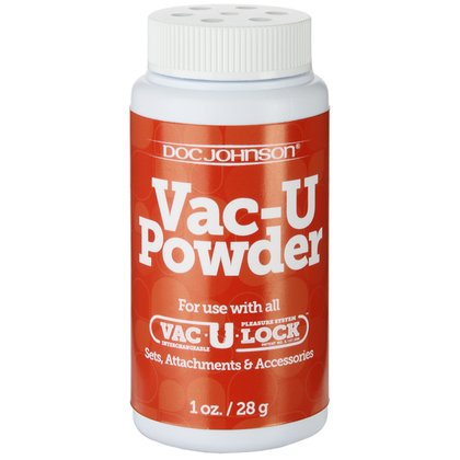 Vac-U Powder Lubricant - The Ultimate Strap-On Enhancement for Effortless Pleasure - Model VUL-5000 - Unisex - Smooth and Easy Attachment and Removal - Compatible with all Vac-U-Lock Attachments and Accessories - White Talc Powder