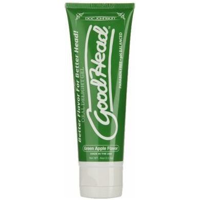 Doc Johnson Goodhead Oral Delight Gel Green Apple 4oz Tube - Ultimate Oral Pleasure Enhancer for Couples