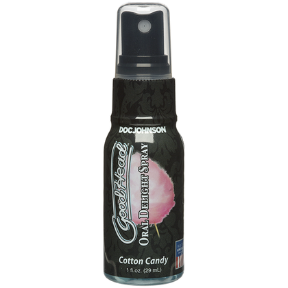 Doc Johnson GoodHead Oral Delight Spray - Cotton Candy, 1oz - Flavorful Lickable Spray for Enhanced Oral Pleasure - Vegan-Friendly, Made in America