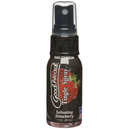 Doc Johnson GoodHead Tingle Spray Salivating Strawberry 1oz - Oral Pleasure Enhancer for All Genders, Cool Tingling Sensation, Vegan-Friendly, Made in USA