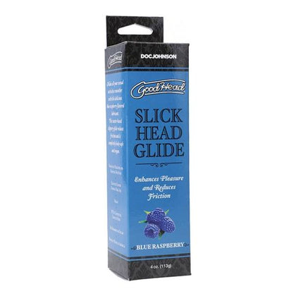 Goodhead Slick Head Glide - Water-Based Blue Raspberry Flavored Lubricant - Model GH-4OZ - For Smooth and Sensual Pleasure - Vegan and Body-Safe