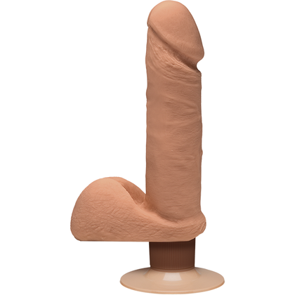 Introducing the SensaToys Perfect D Vibrating 7 inches Ultraskyn Caramel Tan - The Ultimate Pleasure Companion for Intense Sensations - Adult Naughty Store