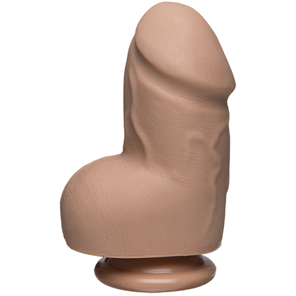 Doc Johnson The D Fat D 6-Inch With Balls Firmskyn Beige Realistic Dildo for Intense Fullness and Hands-Free Pleasure