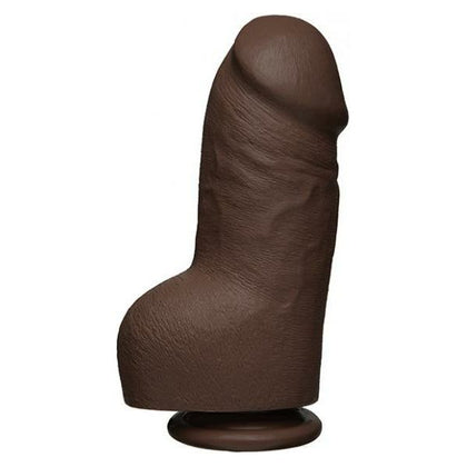 Firmskyn Brown Fat D 8 inches With Balls Realistic Dildo - Model FD-8B - For All Genders - Intense Pleasure and Fullness - Suction Cup Base