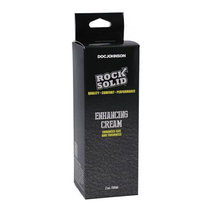 Rock Solid Enhancing Cream - Male Penis Enlargement Cream - Model RS-2000 - For Thicker and Fuller Sensations - Enhances Blood Flow - 2 Oz - Black