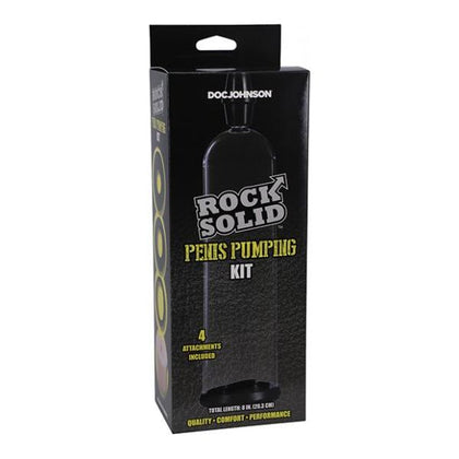 Rock Solid Manual Penis Pump Kit - Model RS-500 - For Men - Enhances Size and Pleasure - Clear