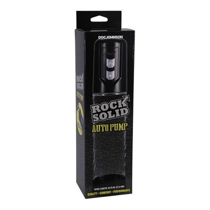 Rock Solid Auto Penis Pump - The Ultimate Male Enhancement Device for Bigger, Thicker Erections - Model RS-5000 - Designed for Men - Enhances Pleasure and Performance - Transparent