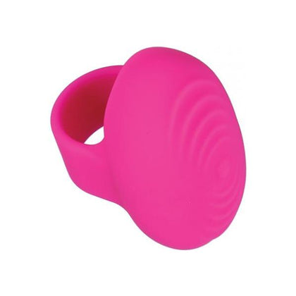 Introducing the PleasureMax Silicone Finger Vibe - Model X1: The Ultimate Pink Pleasure Accessory