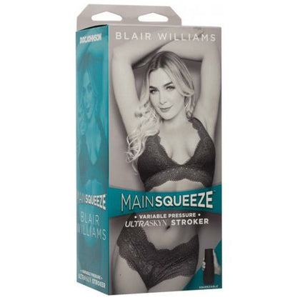 Introducing the Sensation Deluxe Main Squeeze Blair Williams Pussy Stroker - Model X2000: The Ultimate Pleasure Companion for Men!