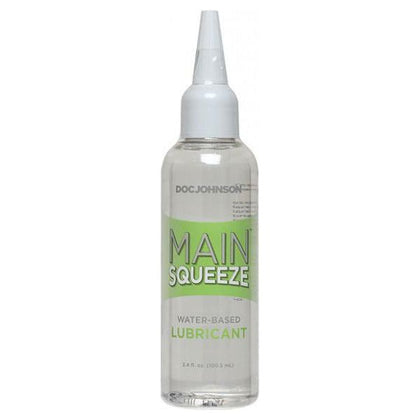 Main Squeeze Water Based Lubricant 3.4 fl. oz. - Premium Lubrication for Main Squeeze Strokers - Model MS-3.4 - For All Genders - Enhances Pleasure and Reduces Friction - Clear