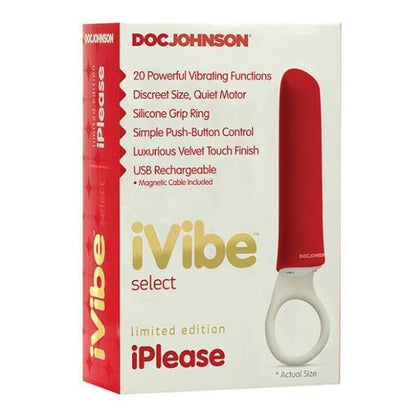 iVibe Select iPlease Limited Edition Lipstick Mini-Vibe - Model 2021 - Red & White - For Discreet Pleasure