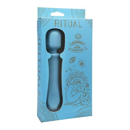 Ritual Euphoria Rechargeable Silicone Wand Vibe - Blue: The Ultimate Sensual Escape for All Genders, Unleash Pleasure in Style