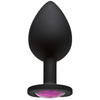 Doc Johnson Booty Bling Large Butt Plug - Model 3.8 - Black/Pink - For Sensual Anal Pleasure - Adult Naughty Store