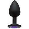 Doc Johnson Booty Bling Small Black Plug with Purple Jewel - Beginner Anal Pleasure Toy BL-101 - Unisex Pleasure in a Sensational Shade - Adult Naughty Store