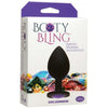 Doc Johnson Booty Bling Large Black Plug Purple Stone - Wearable Silicone Butt Plug for Enhanced Pleasure and Visual Stimulation - Adult Naughty Store