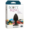 Doc Johnson Booty Bling Small Black Plug with Silver Jewel - Model BB-001 - Unisex Anal Pleasure Toy - Adult Naughty Store