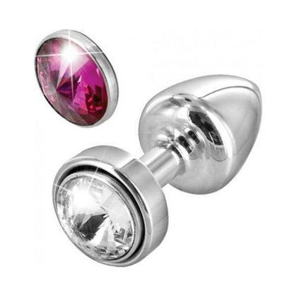 Diogol Anni Butt Plug Magnetic Stone Clear Red - Luxury Hypoallergenic Anal Pleasure for All Genders (25mm)