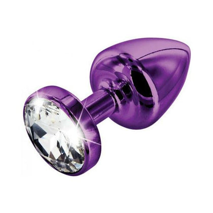 Diogol Anni Round 35mm Purple Swarovski Crystal Butt Plug - Hypoallergenic Luxury Anal Toy