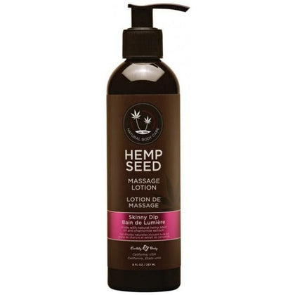 Earthly Body Hemp Seed Massage Lotion - Skinny Dip 8oz: Luxurious Skin Nourishment for Sensual Massage - Adult Naughty Store