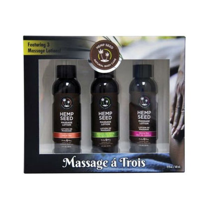 Earthly Body Massage A Trois: Isle, Skinny & Naked 2oz - Sensual Pleasure Trio for Intimate Massage Experience - Adult Naughty Store