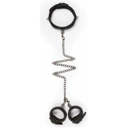 Easy Toys Collar & Wrist Restraint Set Black: The Ultimate Control Bondage Set for Unforgettable Pleasure - Adult Naughty Store