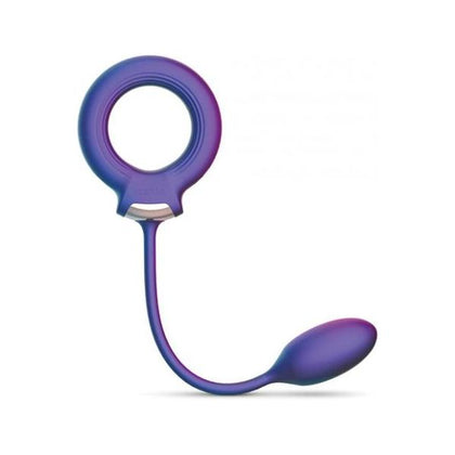 Introducing the Hueman Solar Vibrating Cock Ring with Anal Ball - Purple: A versatile intimate accessory for enhanced pleasure and intimate play.
