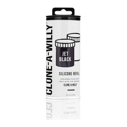 Clone-A-Willy Jet Black Silicone Refill - Create Your Own Black Silicone Replica Dildo - Model 7 oz - For Men and Women - Intense Pleasure Experience