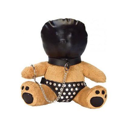 Bondage Bearz Gimpy Glen - Chained Gimp Masked Stuffed Bear Plush Toy for Adults - Model GG-2021 - Unisex - Sensual Pleasure - Black