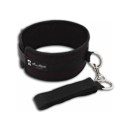 Lux Fetish Collar and Leash Set - Premium Neoprene BDSM Toy - Model X123 - Unisex - Enhance Bondage Play - Black