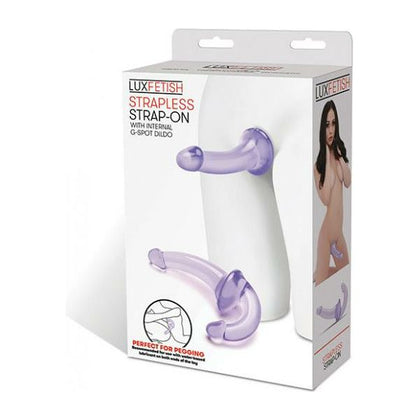 Lux Fetish Strapless Strap On - Dual-Ended Dildo for Simultaneous Pleasure - Model LS-200 - Purple - Adult Naughty Store