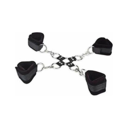 Lux Fetish 5 Piece Hogtie Set - The Ultimate BDSM Restraint Kit for Couples - Model LF-5HSB - Unisex - Full Body Submission - Black - Adult Naughty Store