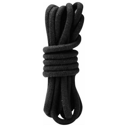 Lux Fetish Bondage Rope Black 10ft: The Ultimate Sensual Restraint for Couples - Model LFBR-10 - Unleash Your Desires with this Soft Cotton Rope - Perfect for Shibari Kinbaku Knots and Positions - For Him and Her - Intensify Pleasure in Style!