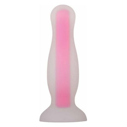 Luminous Plug Small Pink - Flexible Glowing Butt Plug for Beginners - Model LP001 - Unisex Anal Pleasure - Rosy Pink Color - Adult Naughty Store