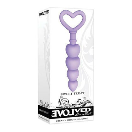Evolved Anal Sweet Treat - Purple: Heart-Shaped Silicone Beads for Backdoor Pleasure (Model EAS-001, Unisex, Anal Stimulation)