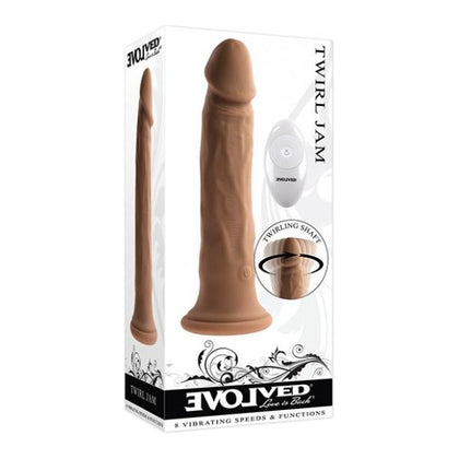 Evolved Twirl Jam - Dark: Rechargeable Rotating Vibrator with Suction Cup Base for Intense Pleasure - Adult Naughty Store