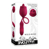 Evolved Wild Rose - Red: Dual Sensation Thrusting Bullet and Flicking Tongue Vibrator - Adult Naughty Store