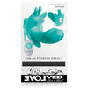 Evolved Novelties presents: The Butterfly Effect Green Rabbit Style Vibrator - Model BE-GR-001 - Dual Stimulating Pleasure for Women - Clitoral and G-Spot Teal Green Vibrator - Adult Naughty Store