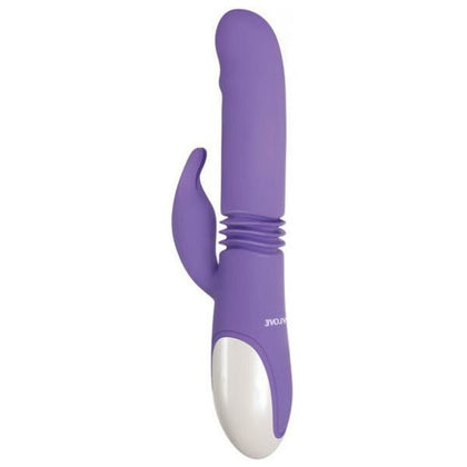 Introducing the Luxe Pleasure Co. Thrust & Expand Dual Stimulating Purple Vibrator - Model LX-5000: The Ultimate Sensual Experience for All Genders, Designed for Exquisite Pleasure in Multiple Areas!