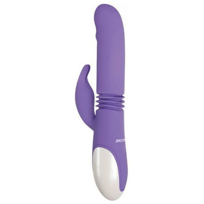 Introducing the Luxe Pleasure Co. Thrust & Expand Dual Stimulating Purple Vibrator - Model LX-5000: The Ultimate Sensual Experience for All Genders, Designed for Exquisite Pleasure in Multipl - Adult Naughty Store