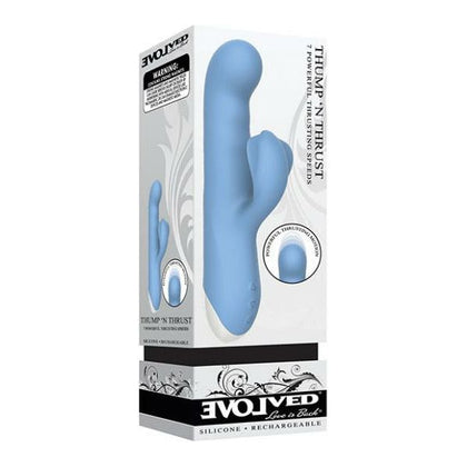 Evolved Thump N Thrust Rechargeable Dual Stim - Blue - Adult Naughty Store