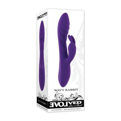 Luxe Pleasure Evolved Wavy Rabbit Vibrator Elegance 500 for Women | Purple