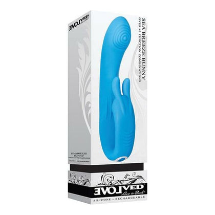 Evolved Sea Breeze Bunny Rechargeable Dual Stim - Blue - Adult Naughty Store