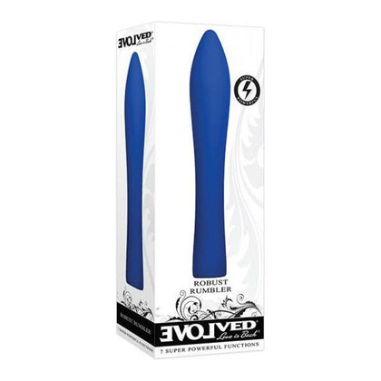 Evolved Robust Rumbler - Blue: Powerful Silicone Rigid Vibe for Intense Pleasure Experience - Model XR500 - Unisex - Multi-Speeds & Intensities - Waterproof - Adult Naughty Store