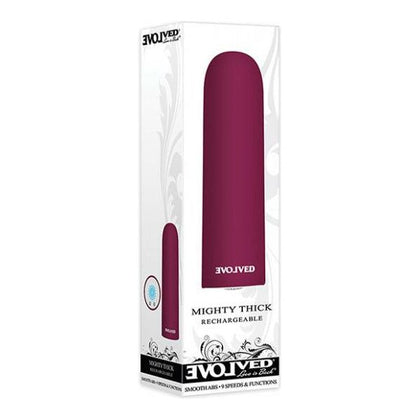Evolved Mighty Thick Bullet - Burgundy: The Ultimate Intense Pleasure Vibrating Bullet for All Genders