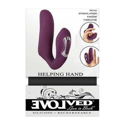 Evolved Helping Hand Dual-Motor Finger Vibe - Purple, for Intense Pleasure in Solo Play