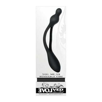 Evolved You Me Us Bendable Vibe - Black becomes:
Evolved Bendable Dual-Ended Vibe - You Me Us Model YMU-500, for Couples, Anal and Clitoral Pleasure, Black - Adult Naughty Store