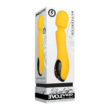 Evolved Buttercup - Yellow Silicone Wand Vibrator - Model B10 - For Women - Clitoral Stimulation - Intense Pleasure Experience - Adult Naughty Store