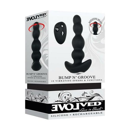 Evolved Bump N' Groove Vibrating Butt Plug - Model X200 - Unisex Anal Pleasure - Black